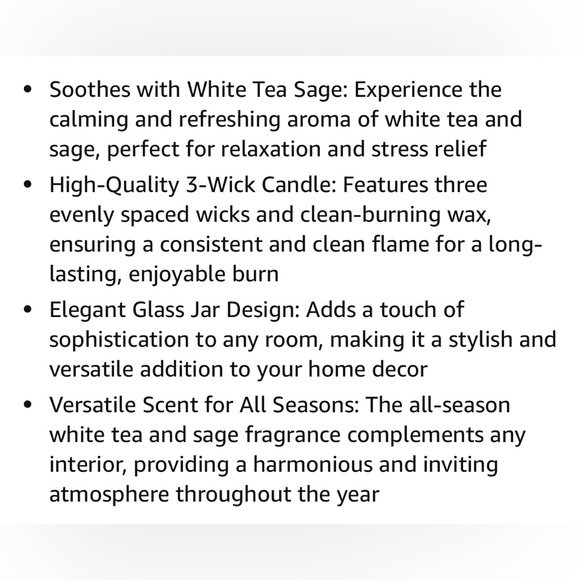 Bath & Body Works White Tea & Sage 3 Wick Scented Aromatherapy Yellow Candle - Picture 8 of 8